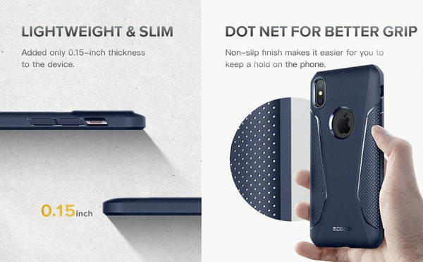 Case For iPhone Xs Max Case Anti-Slip Slim Shockproof Drop Protection Hybrid Matte Soft Phone Cover for iPhone Xs Max - Vimost Shop