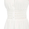 Casual Dresses Women Square Neck Short Dress Sexy Elegant Wide Straps Smocked Tiered Pure Color Pleated Summer Lady A-Line Dress - Vimost Shop