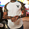 Casual Fashion Printed Gyms T-shirt Fitness Bodybuilding Short sleeve Cotton T shirts Slim Tee Top Male Workout Clothing - Vimost Shop