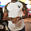 Casual Fashion Printed Gyms T-shirt Fitness Bodybuilding Short sleeve Cotton T shirts Slim Tee Top Male Workout Clothing - Vimost Shop