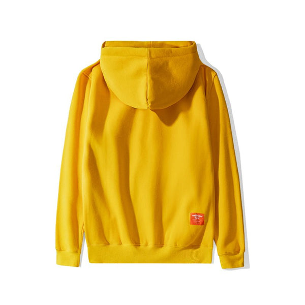Casual Funny Mona Lisa Smoking Print Yellow Hoodies Tops Hip Hop Sweatshirts Pullover Hooded Streetwear Fleece Hoodie - Vimost Shop