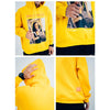Casual Funny Mona Lisa Smoking Print Yellow Hoodies Tops Hip Hop Sweatshirts Pullover Hooded Streetwear Fleece Hoodie - Vimost Shop