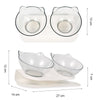Cat Bowl Dual-use Transparent Non-slip Protect Cervical Vertebrae Tilt Mouth Pet Drinking Water Food Bowls for Dog Cats - Vimost Shop