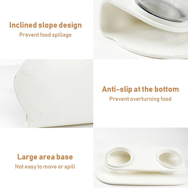 Cat Bowl Dual-use Transparent Non-slip Protect Cervical Vertebrae Tilt Mouth Pet Drinking Water Food Bowls for Dog Cats - Vimost Shop