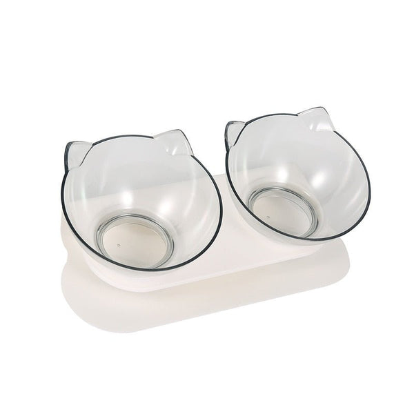 Cat Bowl Dual-use Transparent Non-slip Protect Cervical Vertebrae Tilt Mouth Pet Drinking Water Food Bowls for Dog Cats - Vimost Shop