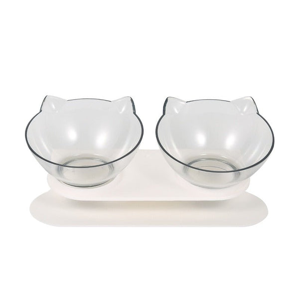 Cat Bowl Dual-use Transparent Non-slip Protect Cervical Vertebrae Tilt Mouth Pet Drinking Water Food Bowls for Dog Cats - Vimost Shop