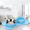 Cat Bowl Non-slip Pet Double Bowls Automatic Water Dispenser Puppy Eating Dish Food Feeder for Dogs Cats Pet Feeding Supplies - Vimost Shop
