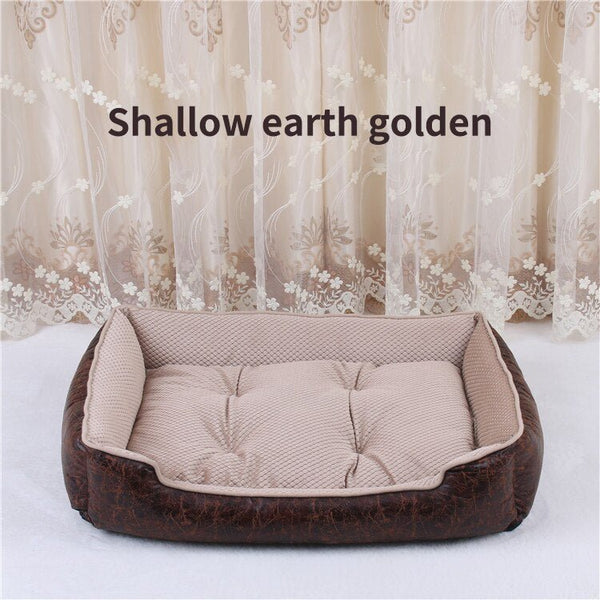 Cat Dog Bed Winter Warm Pet Sofa Waterproof Leather Kennel House Removable Mat For Small Medium Large Dogs Pets Sleeping Beds - Vimost Shop