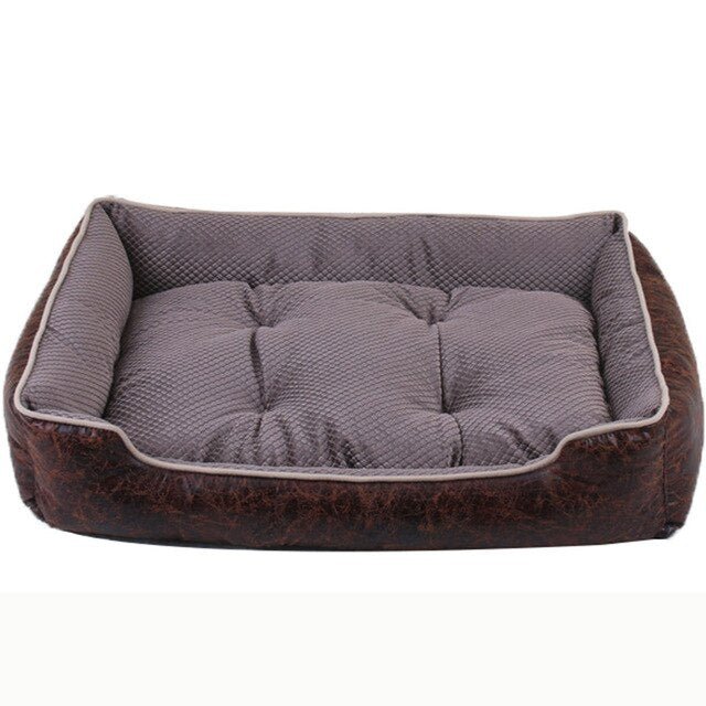 Cat Dog Bed Winter Warm Pet Sofa Waterproof Leather Kennel House Removable Mat For Small Medium Large Dogs Pets Sleeping Beds - Vimost Shop