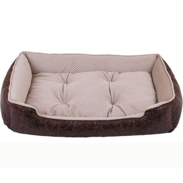 Cat Dog Bed Winter Warm Pet Sofa Waterproof Leather Kennel House Removable Mat For Small Medium Large Dogs Pets Sleeping Beds - Vimost Shop