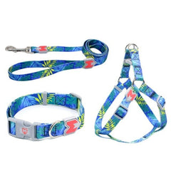 Cat Dog Collar Harness Leash Adjustable Nylon Pet Traction Cat Dog Collar Adjustable Quick Release Pet Harness Belt