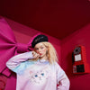 Cat Gradient Tie Dye Women Casual Knit Pullover Sweaters,Spring Vintage Diamond Beaded,Casual Girly Daily Sweet Top - Vimost Shop