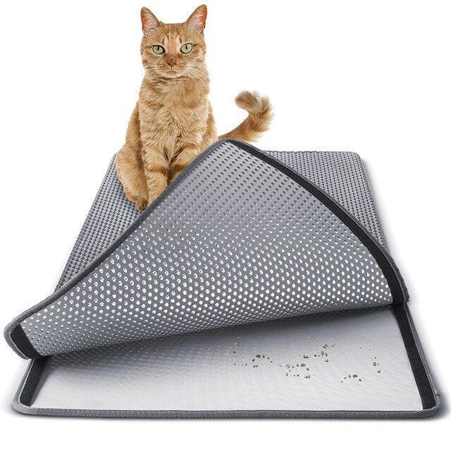 Cat Litter Mat Waterproof Double-Layer Pet EVA Foam Trapper Non-Toxic Pad Pet Cleaning Accessories - Vimost Shop