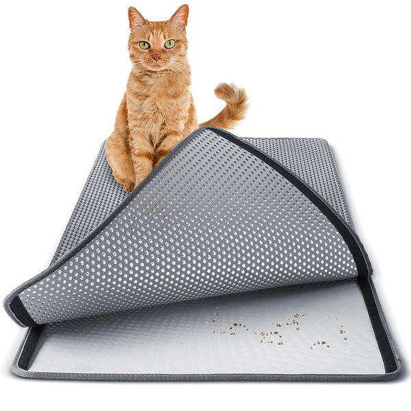 Cat Litter Mat Waterproof Double-Layer Pet EVA Foam Trapper Non-Toxic Pad Pet Cleaning Accessories - Vimost Shop