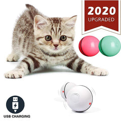 Cat Smart Jumping Ball USB Electric Pet Toys Magic Roller Ball Cat LED Rolling Flash Ball Automatic Rotating Toy For Pet Kids