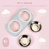 Cat Stainless Steel Bowls Pet Feeding Double Bowl Anti-skid Water Bowl Food Dish Dog Cats Feeder Round Bowl Pets Supplies - Vimost Shop