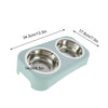 Cat Stainless Steel Bowls Pet Feeding Double Bowl Anti-skid Water Bowl Food Dish Dog Cats Feeder Round Bowl Pets Supplies - Vimost Shop