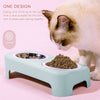 Cat Stainless Steel Bowls Pet Feeding Double Bowl Anti-skid Water Bowl Food Dish Dog Cats Feeder Round Bowl Pets Supplies - Vimost Shop