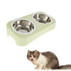 Cat Stainless Steel Bowls Pet Feeding Double Bowl Anti-skid Water Bowl Food Dish Dog Cats Feeder Round Bowl Pets Supplies - Vimost Shop