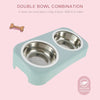 Cat Stainless Steel Bowls Pet Feeding Double Bowl Anti-skid Water Bowl Food Dish Dog Cats Feeder Round Bowl Pets Supplies - Vimost Shop