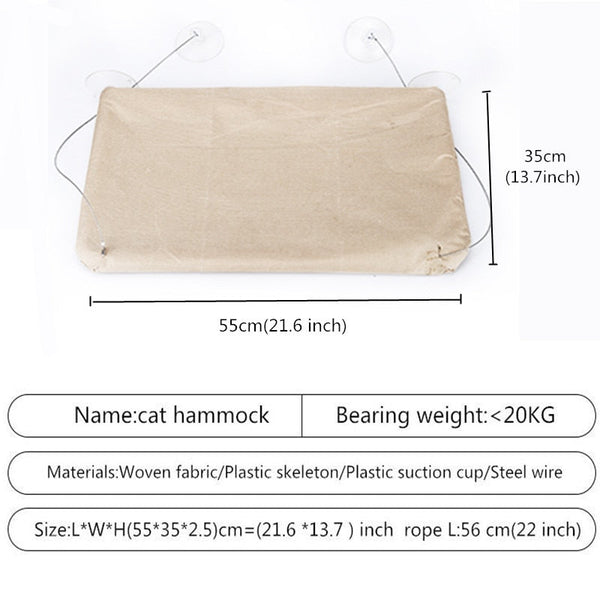 Cat Sunny Seat Window Mount Pet Cat Hammock Comfortable Cat Pet Bed Cute Pet Hanging Beds Bearing 20kg - Vimost Shop