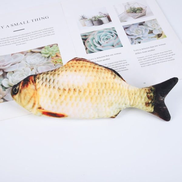 Cat Toy Electric Wagging Fish Simulation Fish Kitten Chewing Biting Kicking Playing Toys Catnip Stuffed Cat Interactive Toy - Vimost Shop