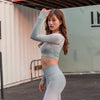 Changing Color Yoga Fitness Seamless Crop Top 2020 Sports Athletic Long Sleeve Jogging Shirts Fitness Gym High Quality Tops - Vimost Shop