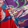 Chinese Style Phoenix Print Shirts Red Purple Color Block Patchwork Top Streetwear Mens Casual Japan Long Sleeve Shirt - Vimost Shop