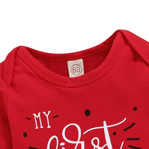 Christmas Baby Outfits 2020 Winter Cotton 3Piece Set Bodysuit+Pants+Hat Xmas Print Long Sleeve Baby Clothes for Boy Girl D30 - Vimost Shop