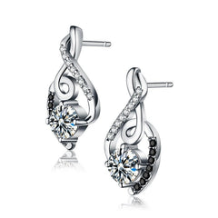 Classic 2.2g 100% Genuine 925 Sterling Silver Female Earring Fine Jewelry Vintage Wedding Stud Earrings for Women