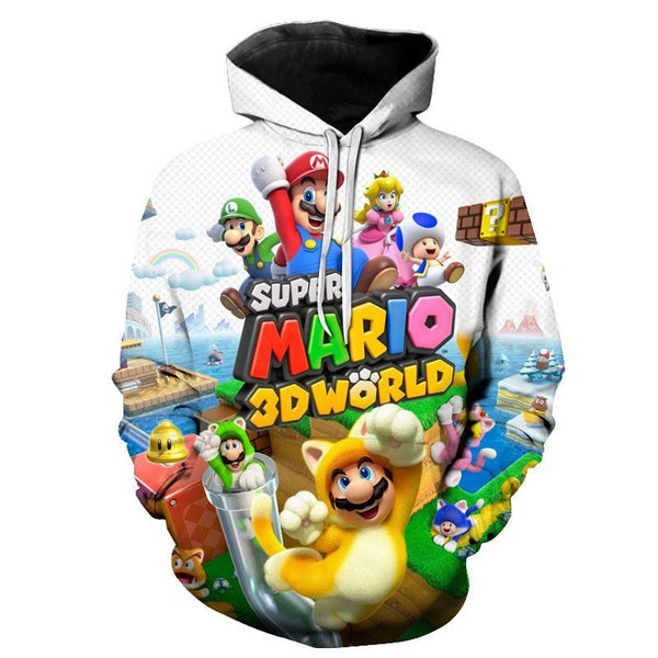 Classic Cartoon Mario Bros 3D Print Jacket Men/Women Casual Streetwear Hoodie Man Cute Clothes Sweat Pour Homme Harajuku - Vimost Shop