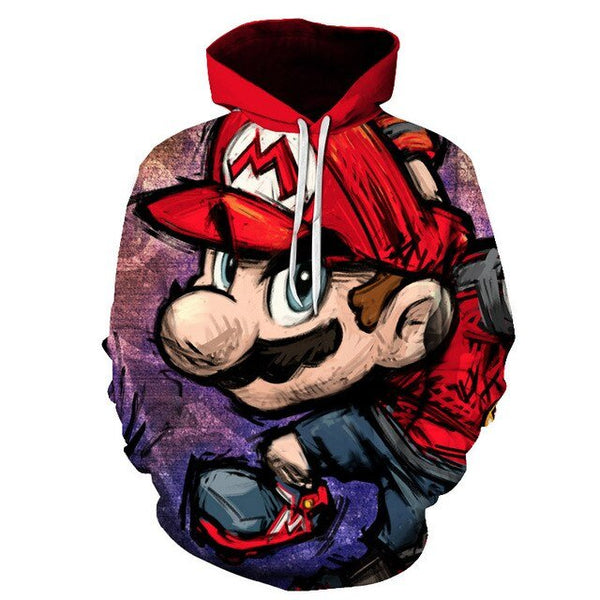Classic Cartoon Mario Bros 3D Print Jacket Men/Women Casual Streetwear Hoodie Man Cute Clothes Sweat Pour Homme Harajuku - Vimost Shop
