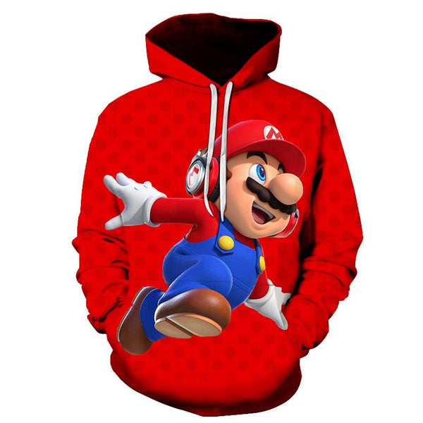 Classic Cartoon Mario Bros 3D Print Jacket Men/Women Casual Streetwear Hoodie Man Cute Clothes Sweat Pour Homme Harajuku - Vimost Shop