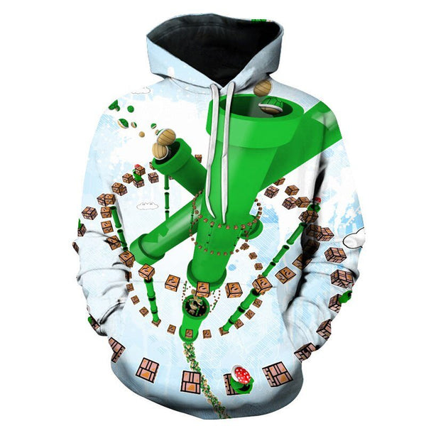 Classic Cartoon Mario Bros 3D Print Jacket Men/Women Casual Streetwear Hoodie Man Cute Clothes Sweat Pour Homme Harajuku - Vimost Shop