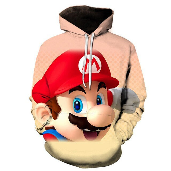 Classic Cartoon Mario Bros 3D Print Jacket Men/Women Casual Streetwear Hoodie Man Cute Clothes Sweat Pour Homme Harajuku - Vimost Shop