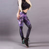 Classic Skull Printed Women Leggings Fitness Gothic Purple Mist Ankle Pants Sexy Workout Leggins Middle Waist - Vimost Shop