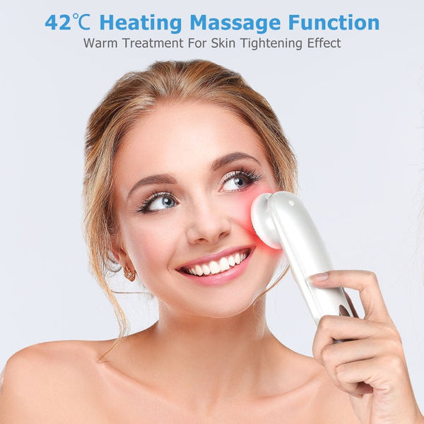 Cleansing Rejuvenation Device LED Photon Therapy Vibration Massager Skin Beauty Instrument Warm Treatment Massage Face Care Tool - Vimost Shop