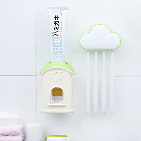 Cloud Toothbrush Holder Multifunction Toothpaste Toothbrush Storage Bathroom Accessories Child Convenient Toothpaste Dispenser - Vimost Shop
