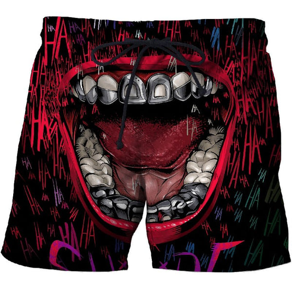 Clown mouth 3d Printed Beach Shorts Men Shorts 3d Shorts Plage Summer Swimwear Quick Dry Pants Board Shorts Drop Ship - Vimost Shop