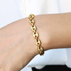 Coffee Beans Link Chain Bracelet Stainless Steel Gold Silver Color for Men Women Simple Bracelet Jewelry Gift 7/9/11mm - Vimost Shop
