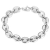 Coffee Beans Link Chain Bracelet Stainless Steel Gold Silver Color for Men Women Simple Bracelet Jewelry Gift 7/9/11mm - Vimost Shop