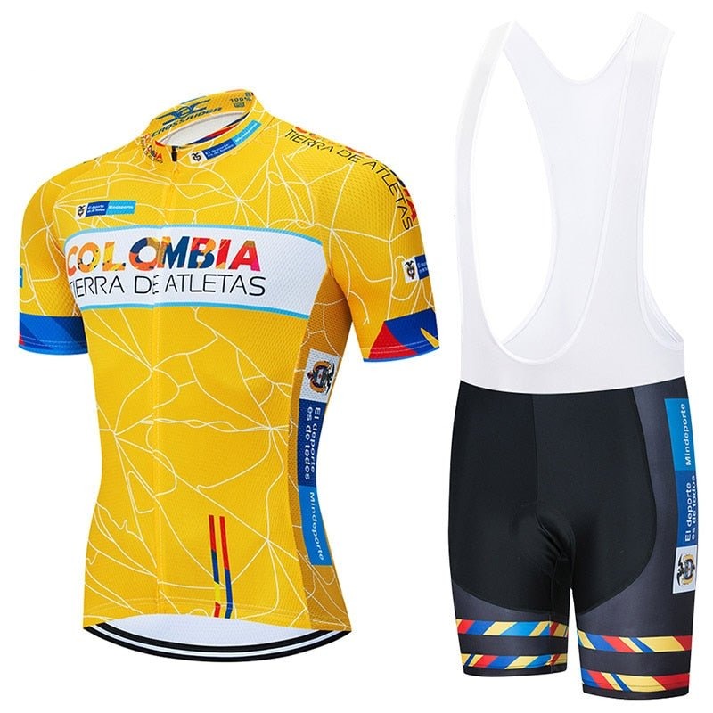Colombia Cycling Jersey 9D Set MTB Uniform Bicycle Clothing Ropa Ciclismo Mens Quick Dry Bike Wear Short Maillot Culotte - Vimost Shop