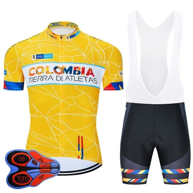 Colombia Cycling Jersey 9D Set MTB Uniform Bicycle Clothing Ropa Ciclismo Mens Quick Dry Bike Wear Short Maillot Culotte - Vimost Shop