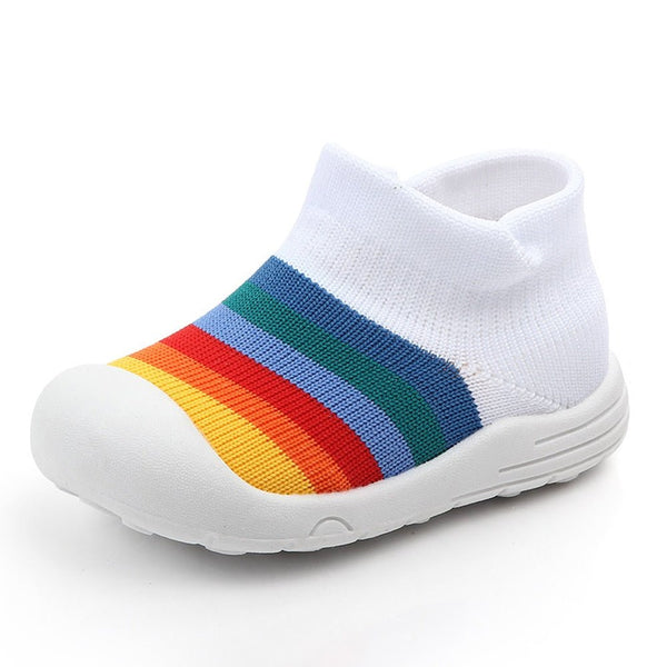 Colorful Baby Shoes First Shoes Baby Toddler First Walker Baby Girl Boy Kids Soft Rubber Sole Anti-Slip Baby Knitted Shoes D30 - Vimost Shop