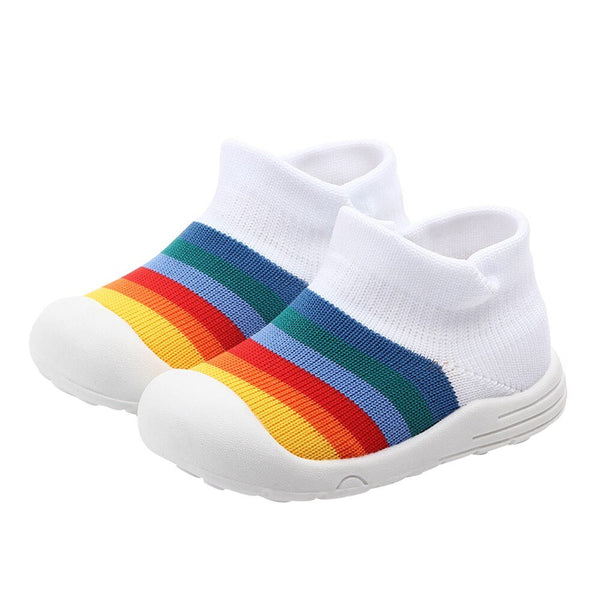 Colorful Baby Shoes First Shoes Baby Toddler First Walker Baby Girl Boy Kids Soft Rubber Sole Anti-Slip Baby Knitted Shoes D30 - Vimost Shop