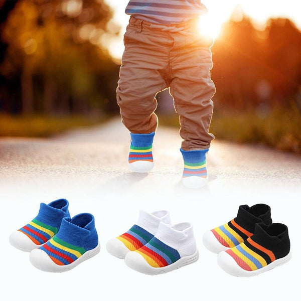 Colorful Baby Shoes First Shoes Baby Toddler First Walker Baby Girl Boy Kids Soft Rubber Sole Anti-Slip Baby Knitted Shoes D30 - Vimost Shop