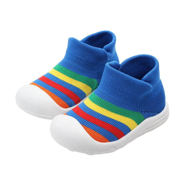 Colorful Baby Shoes First Shoes Baby Toddler First Walker Baby Girl Boy Kids Soft Rubber Sole Anti-Slip Baby Knitted Shoes D30 - Vimost Shop