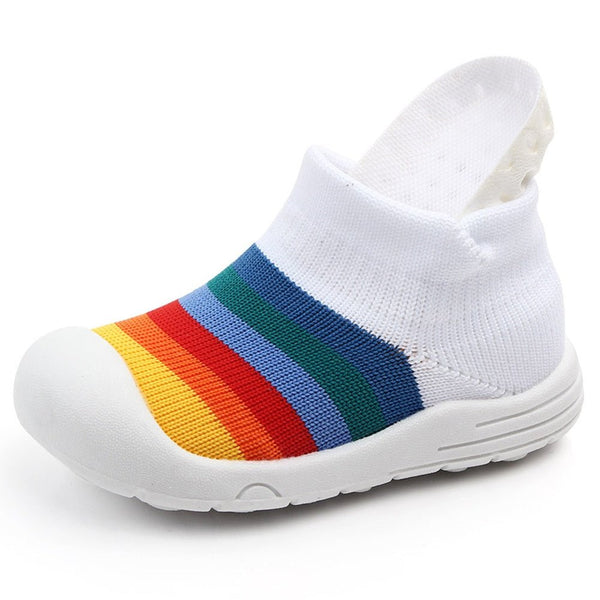 Colorful Baby Shoes First Shoes Baby Toddler First Walker Baby Girl Boy Kids Soft Rubber Sole Anti-Slip Baby Knitted Shoes D30 - Vimost Shop