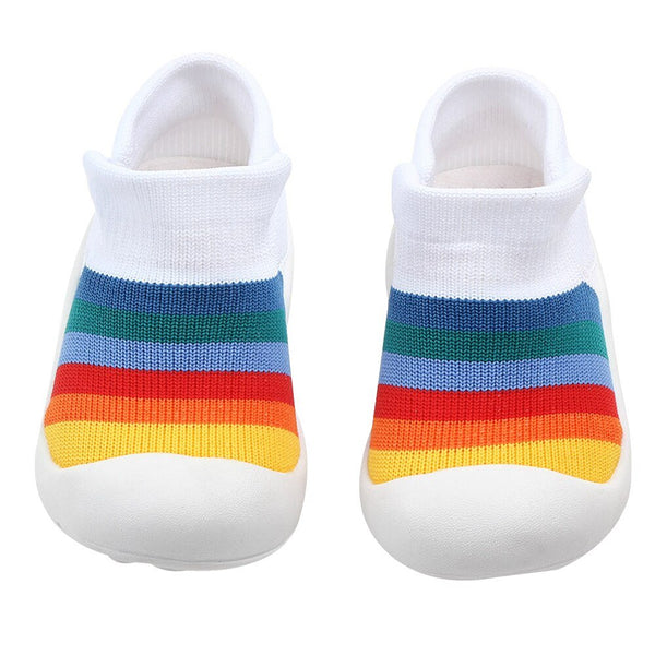 Colorful Baby Shoes First Shoes Baby Toddler First Walker Baby Girl Boy Kids Soft Rubber Sole Anti-Slip Baby Knitted Shoes D30 - Vimost Shop