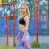 Colorful Dot Print Stitching Pattern Leggings Fitness Stretch Slim Bottoms Sexy Workout Elasticity Pants - Vimost Shop